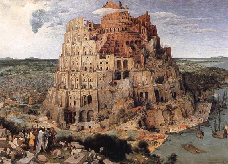BRUEGEL, Pieter the Elder The Tower of Babel Norge oil painting art